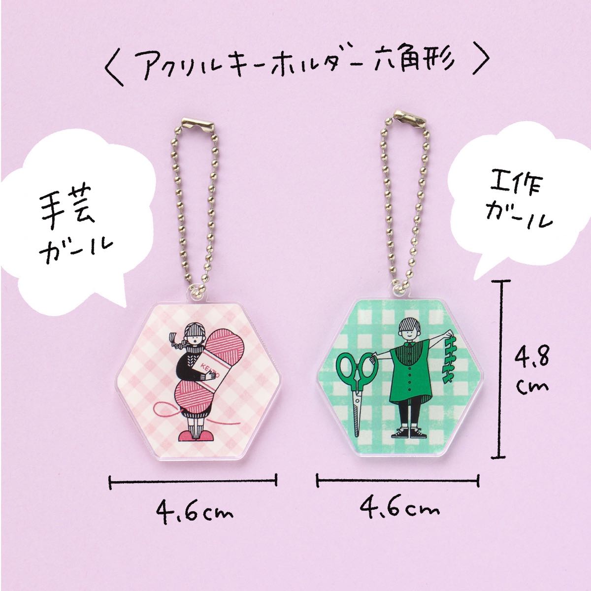 アクキー六角形「工作ガール」