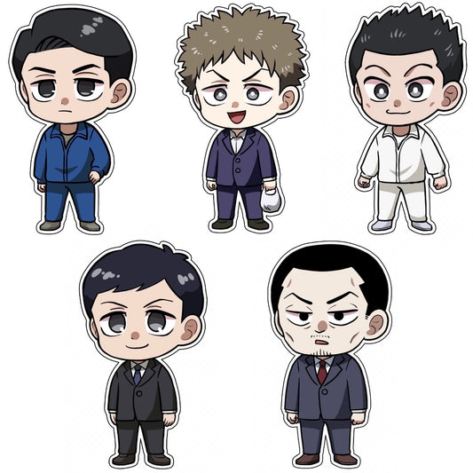 ニート極道 キャラステッカー5種【今川組】牧村/野口/小塚/ヒロ/カジ